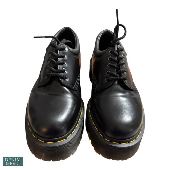 NEW‎ Dr. Martens 8053 Leather Platform Shoes Black Polished Smooth Quad Sole main image 6